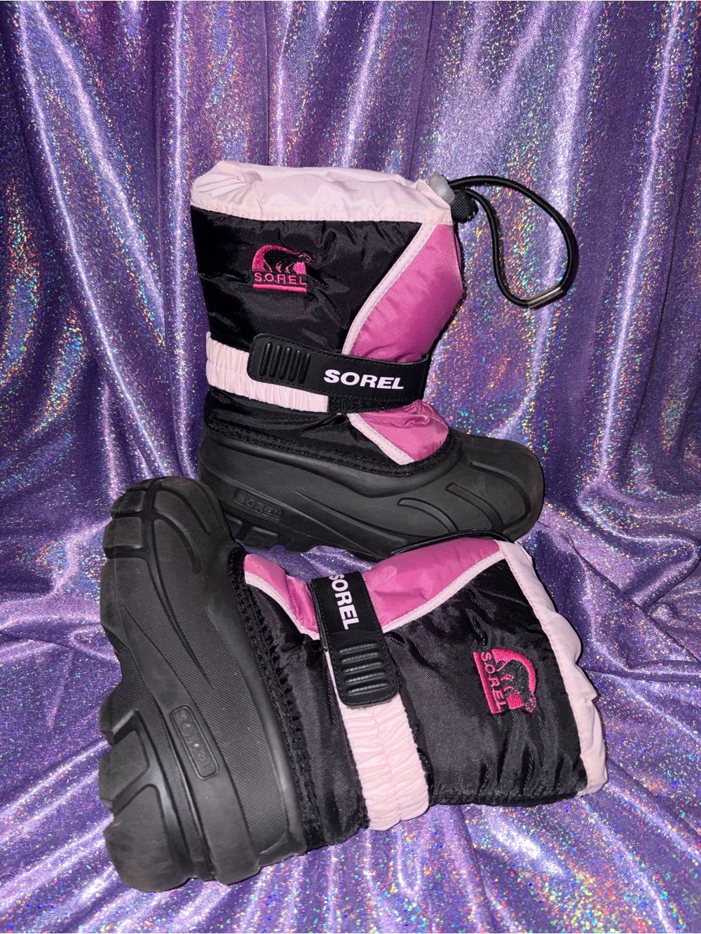 Kids Purple & Pink Sorel Snow Boots